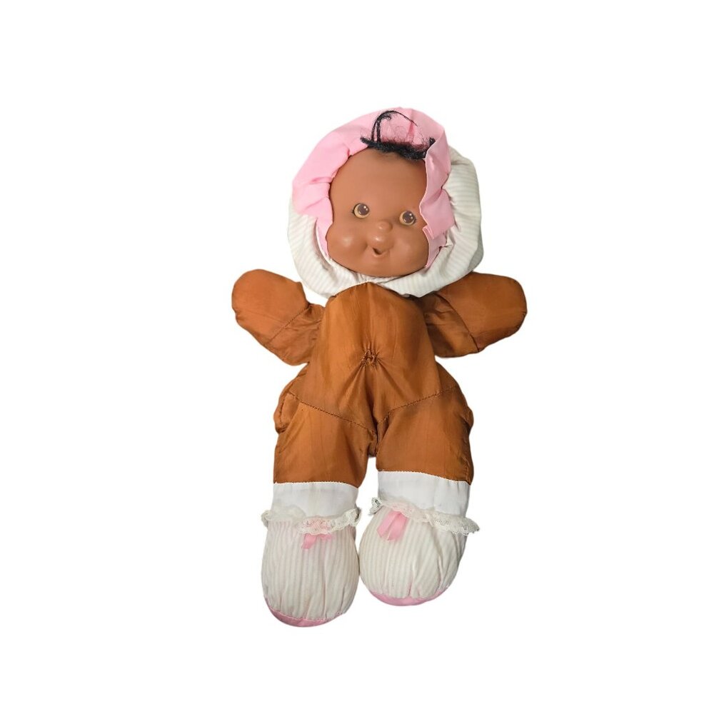 Vintage Fisher-Price Puffalump Kids African American Baby Doll Bonnet‎ Shoes